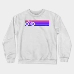 Fat Tire Bike Retro Stripes Crewneck Sweatshirt